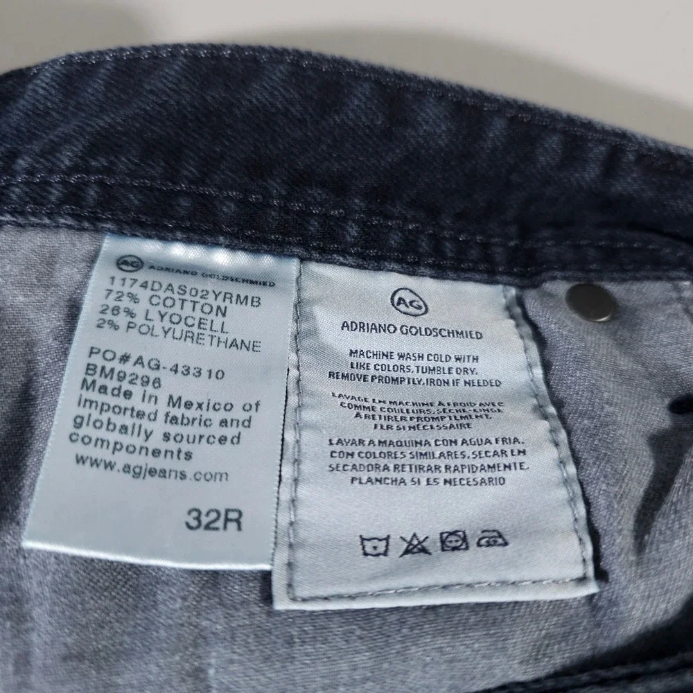 AG Adriano Goldschmied The Graduate Mens 32R Indigo‎ Tailored Leg Jeans 1174DAS